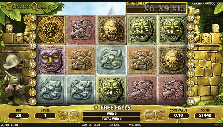 Игровой автомат Gonzo's Quest (NetEnt) выплаты до х1820 на сайте Франк казино